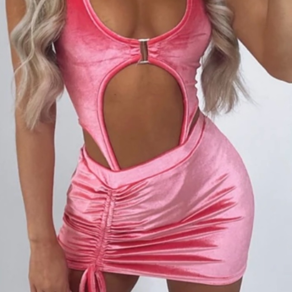 Velour Pink Two Piece Set